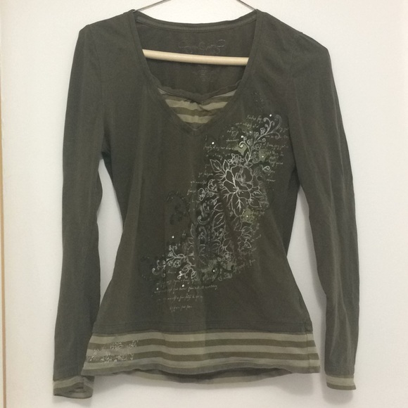 Gitano Tops - Faux-layered long sleeved shirt